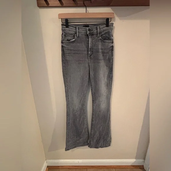 Mother Denim High Waisted Weekender Skimp, Northern Lights gray size 25